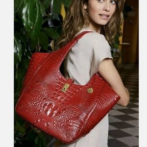 Brahmin Carla Melbourne Leather Tote In Ember EUC